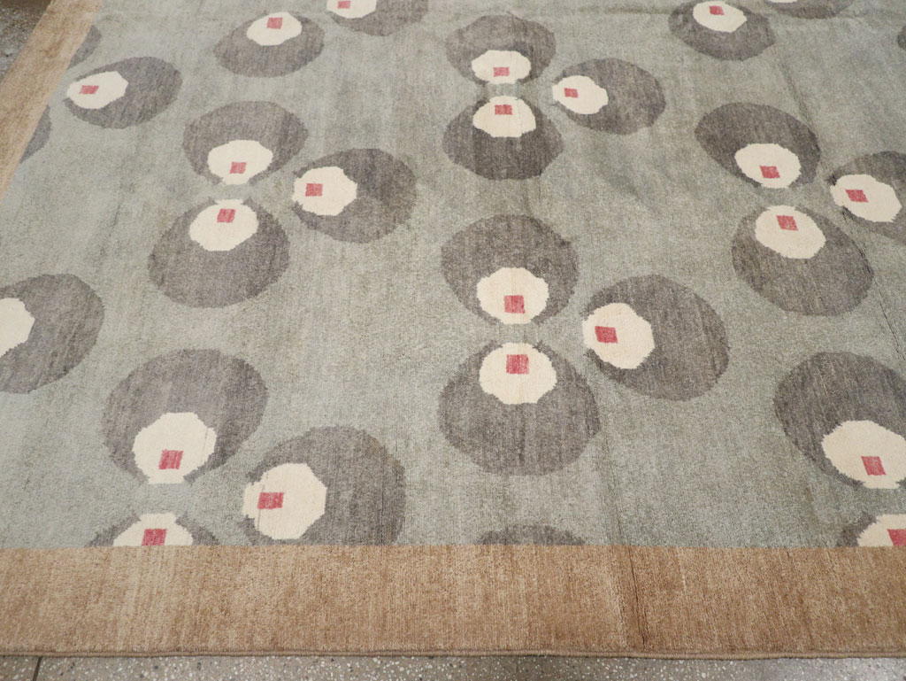 Modern East Turkestan Art Deco Room Size Carpet, No.33401 - Gsblank