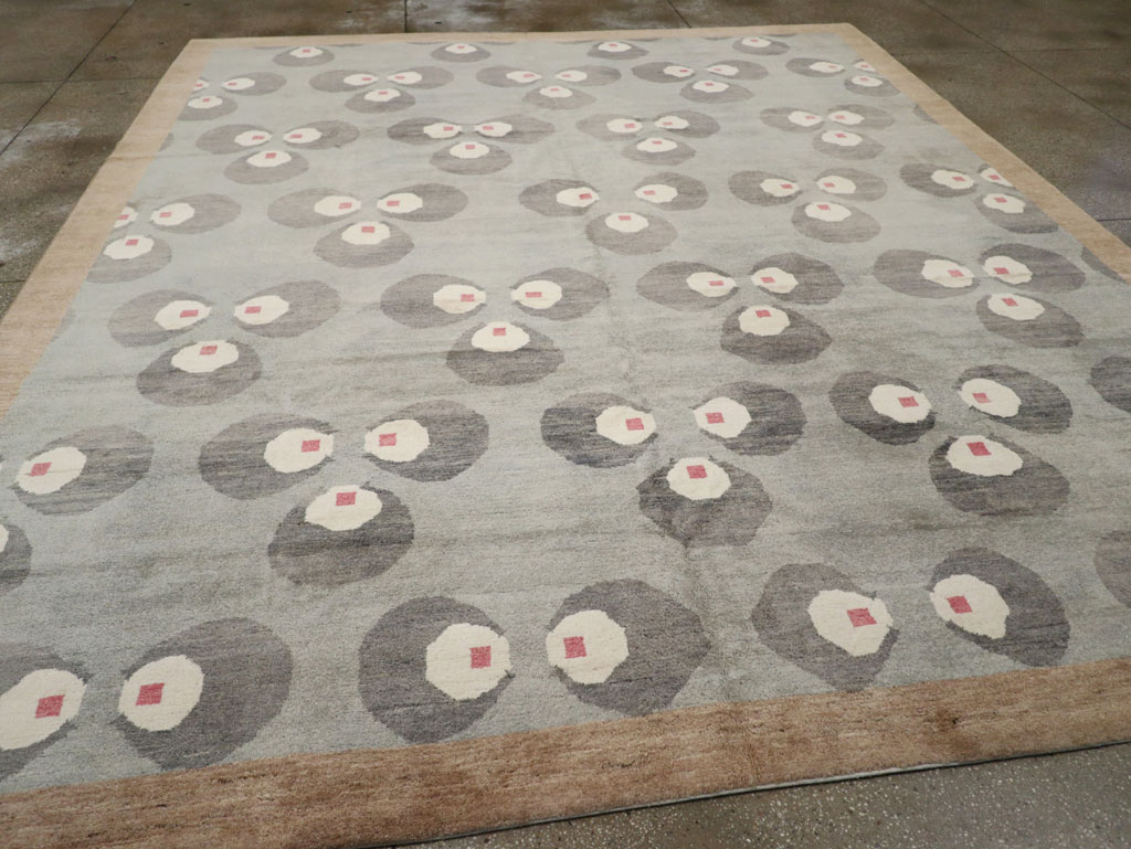 Modern East Turkestan Art Deco Room Size Carpet, No.33401 - Gsblank