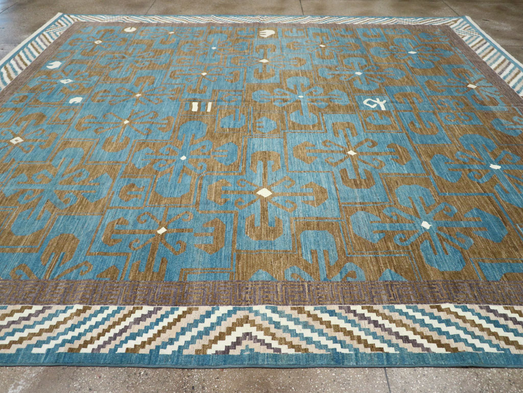 Modern East Turkestan Khotan Large Room Size Carpet, No.33403 - Gsblank