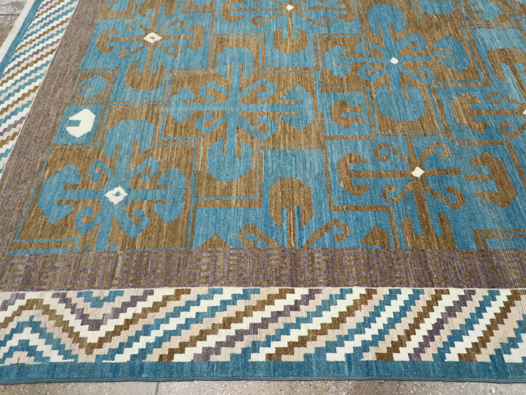 Modern East Turkestan Khotan Large Room Size Carpet, No.33403 - Gsblank