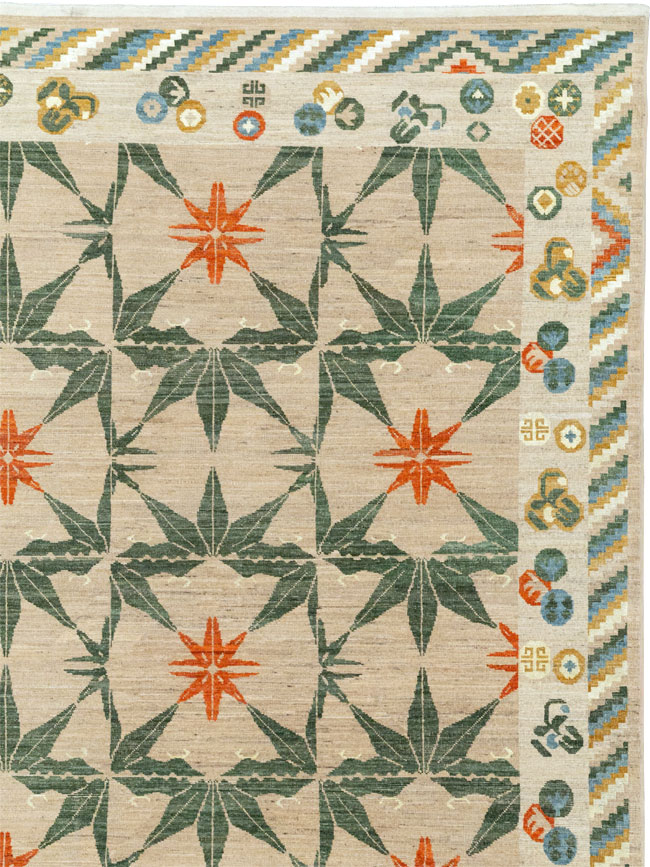 Modern East Turkestan Khotan Large Room Size Carpet, No.33404 - Gsblank