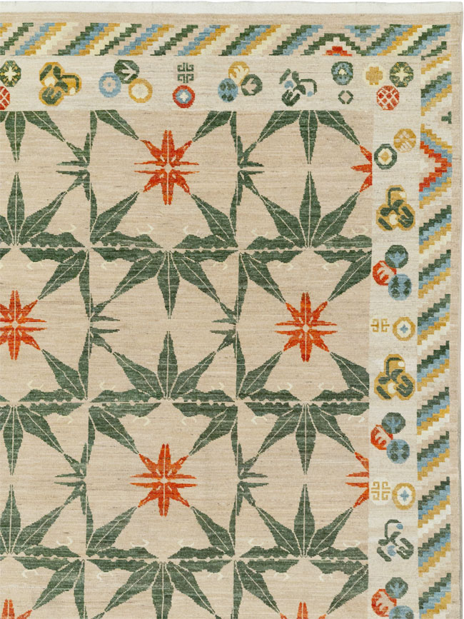 Modern East Turkestan Khotan Large Room Size Carpet, No.33404 - Gsblank