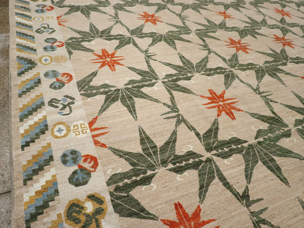 Modern East Turkestan Khotan Large Room Size Carpet, No.33404 - Gsblank