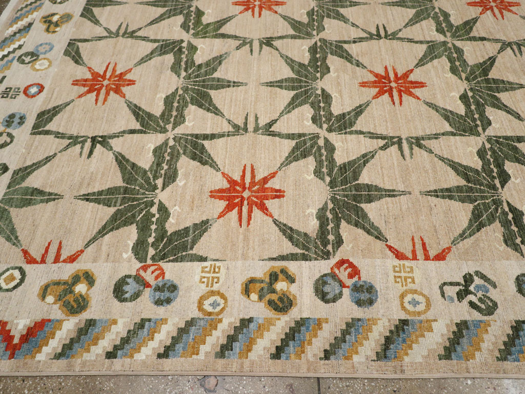 Modern East Turkestan Khotan Large Room Size Carpet, No.33404 - Gsblank