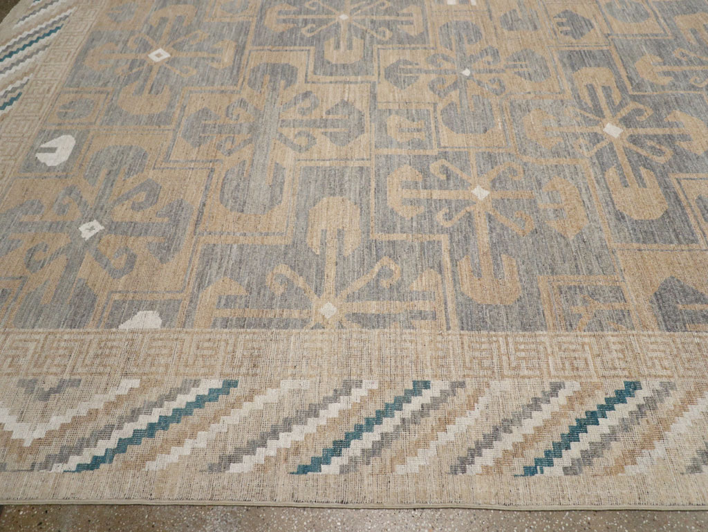 Modern East Turkestan Khotan Oversize Carpet, No.33405 - Gsblank