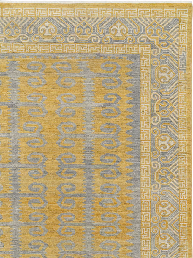 Modern East Turkestan Khotan Room Size Carpet, No.33406 - Gsblank
