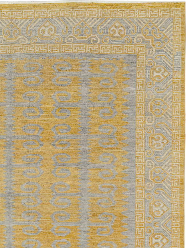 Modern East Turkestan Khotan Room Size Carpet, No.33406 - Gsblank