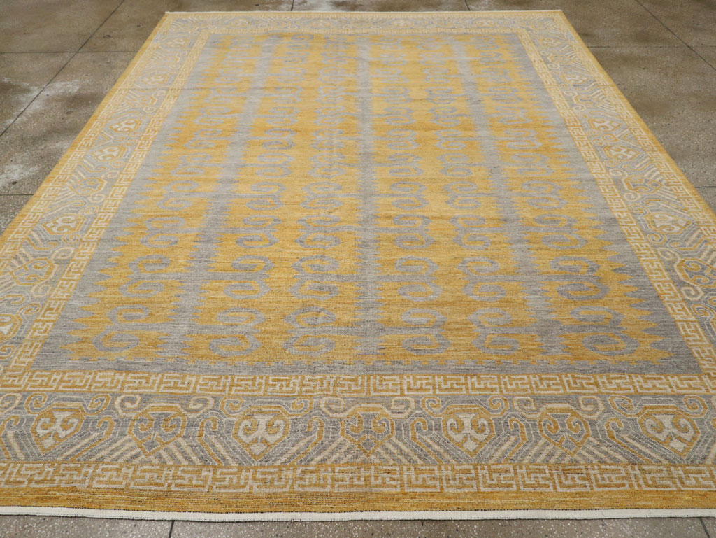 Modern East Turkestan Khotan Room Size Carpet, No.33406 - Gsblank