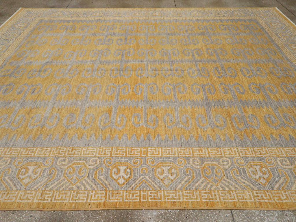 Modern East Turkestan Khotan Room Size Carpet, No.33406 - Gsblank