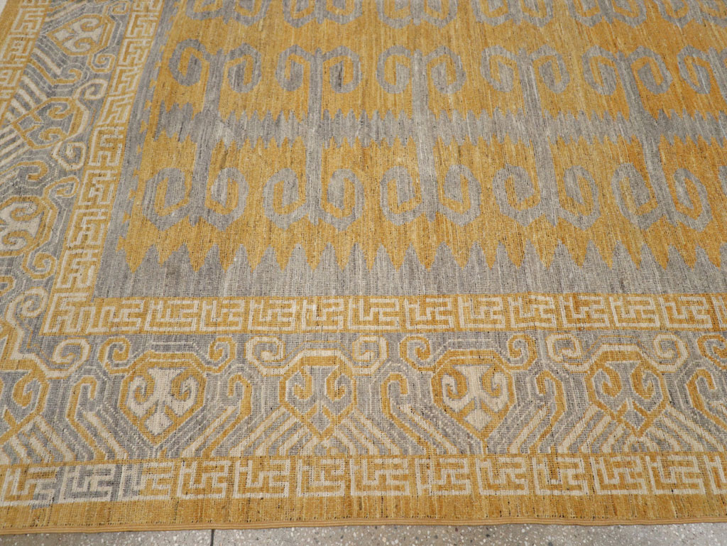 Modern East Turkestan Khotan Room Size Carpet, No.33406 - Gsblank