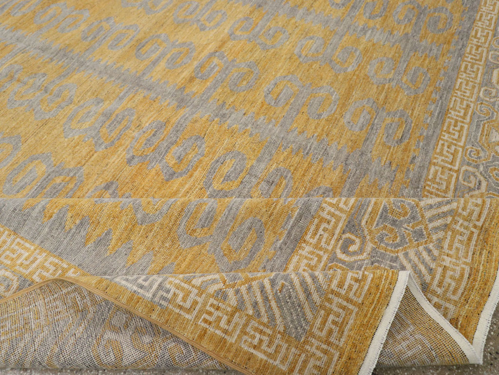 Modern East Turkestan Khotan Room Size Carpet, No.33406 - Gsblank