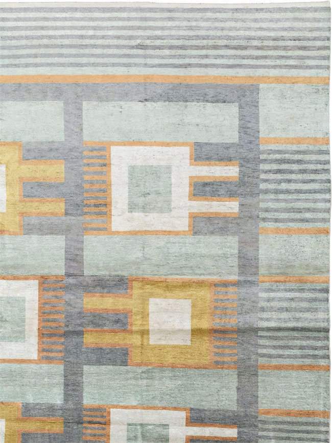 Modern East Turkestan Silk Khotan Large Room Size Carpet, No.33410 - Gsblank