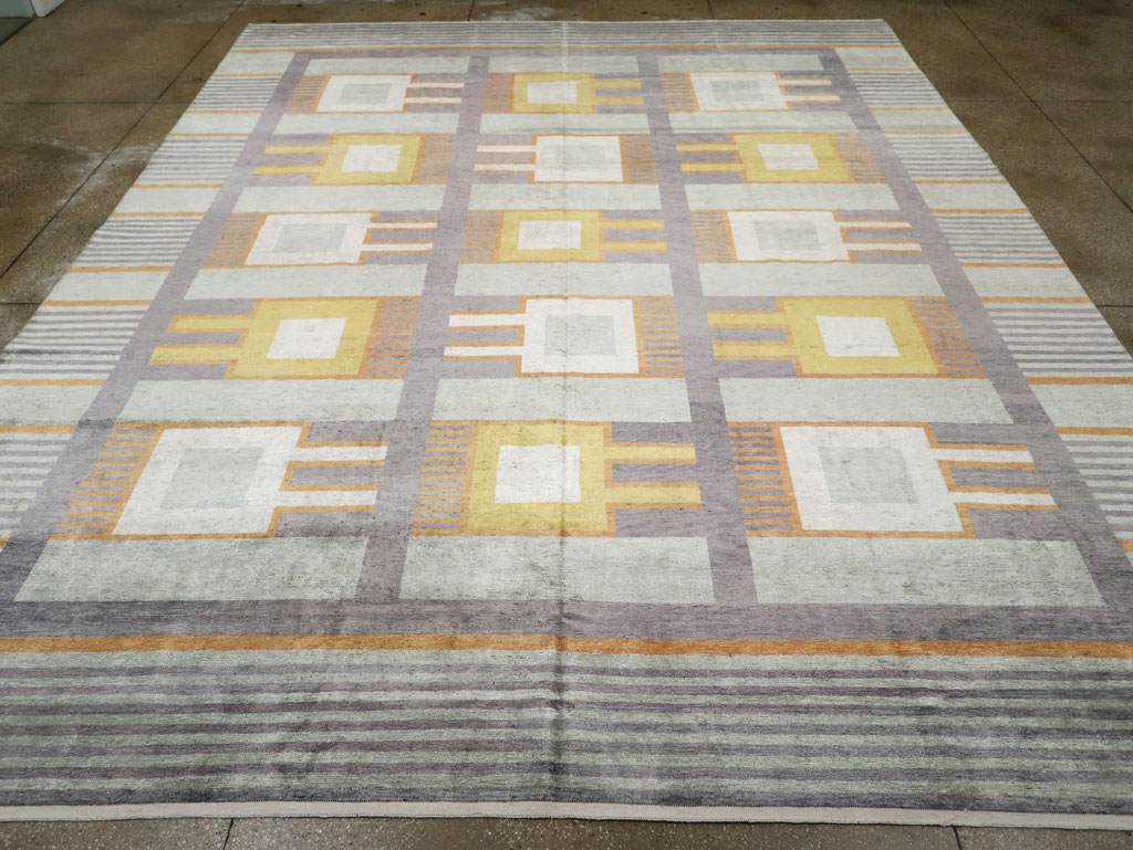 Modern East Turkestan Silk Large Room Size Carpet, No.33410 - Gsblank