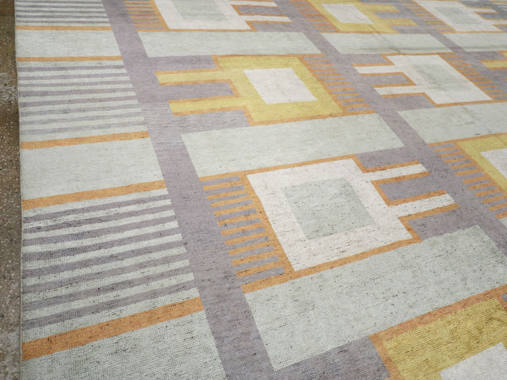 Modern East Turkestan Silk Khotan Large Room Size Carpet, No.33410 - Gsblank