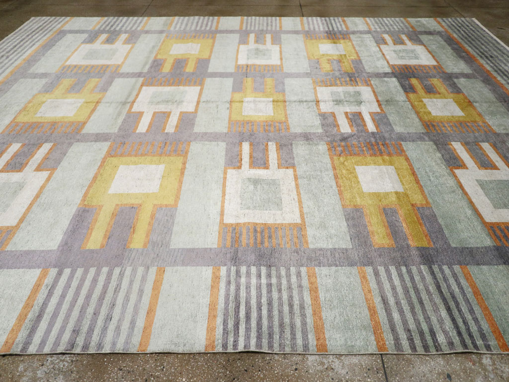 Modern East Turkestan Silk Khotan Large Room Size Carpet, No.33410 - Gsblank