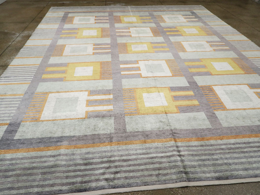 Modern East Turkestan Silk Khotan Large Room Size Carpet, No.33410 - Gsblank