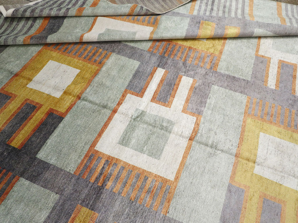 Modern East Turkestan Silk Large Room Size Carpet, No.33410 - Gsblank