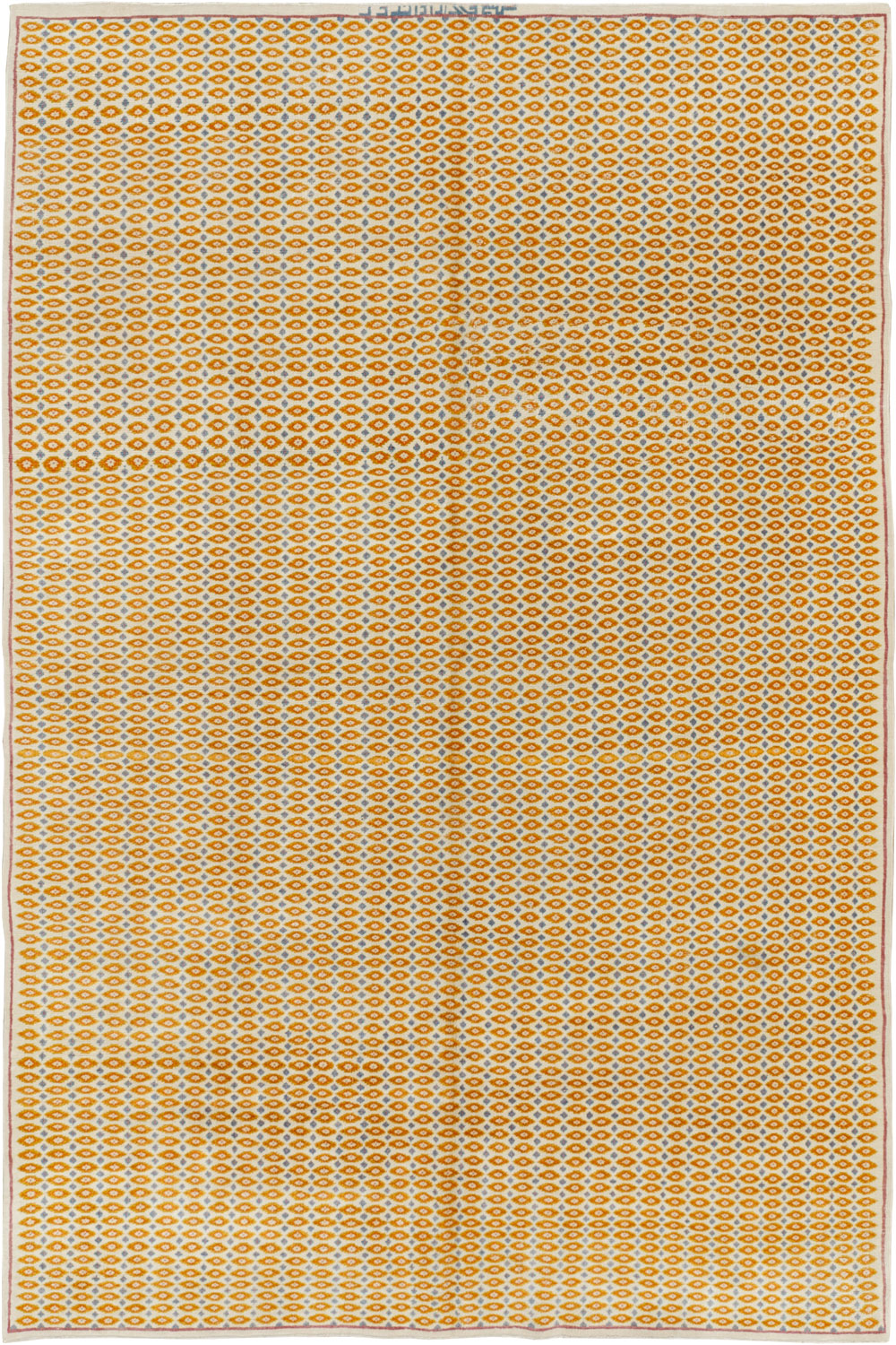 Vintage Persian Kashan Room Size Carpet, No.33419 - Gsblank