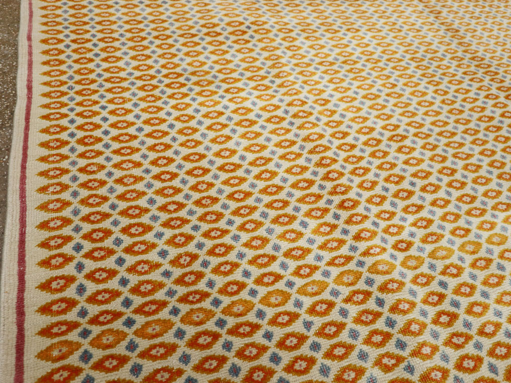 Vintage Persian Kashan Room Size Carpet, No.33419 - Gsblank