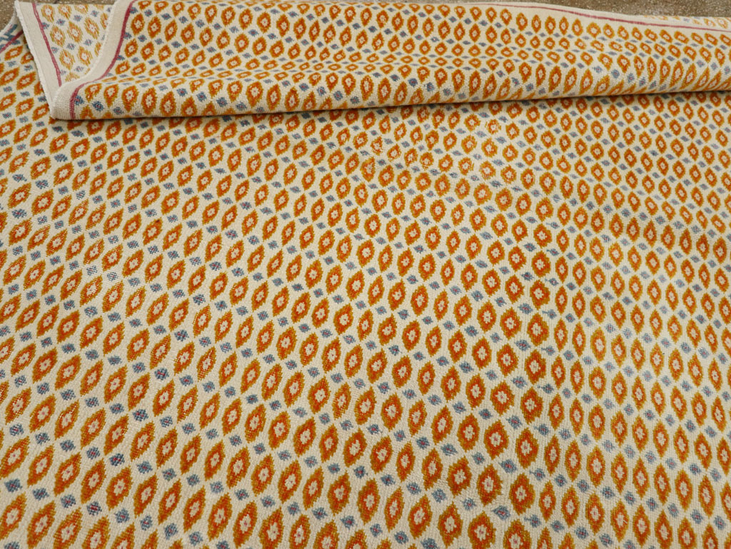 Vintage Persian Flatweave Kilim Room Size Carpet, No.33419 - Gsblank