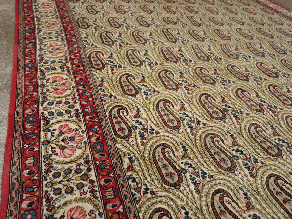 Vintage Persian Quom Room Size Carpet, No.33423 - Gsblank
