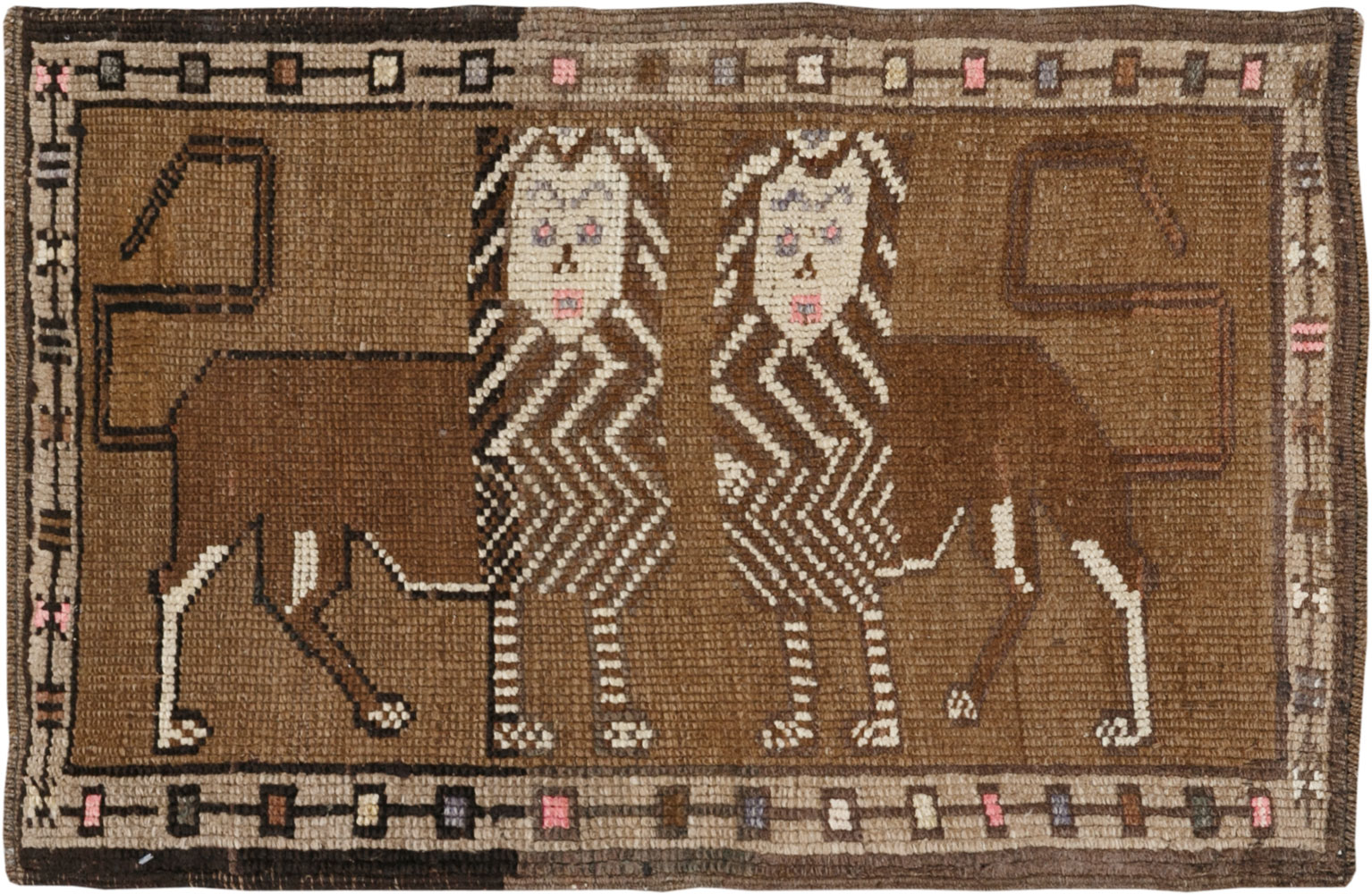 Vintage Turkish Anatolian Pictorial Rug, No.33428 - Gsblank