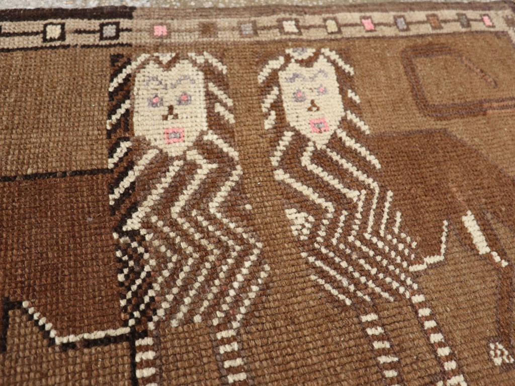 Vintage Turkish Anatolian Pictorial Rug, No.33428 - Gsblank