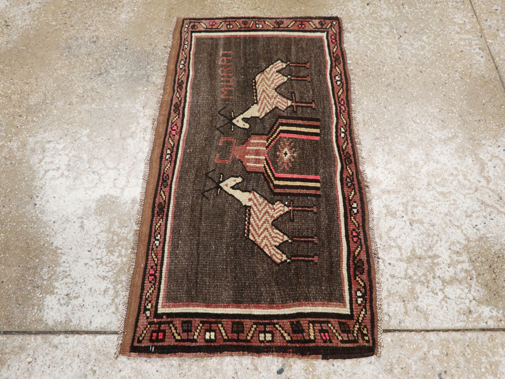 Vintage Turkish Anatolian Pictorial Rug (Pair: 1 of 2), No.33429 - Gsblank