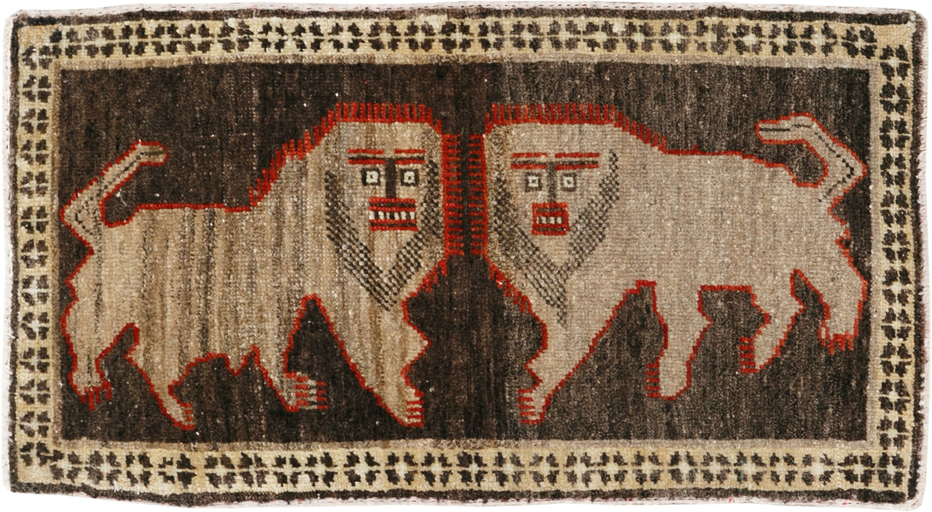 Vintage Turkish Anatolian Pictorial Rug (Pair: 1 of 2), No.33430 - Gsblank