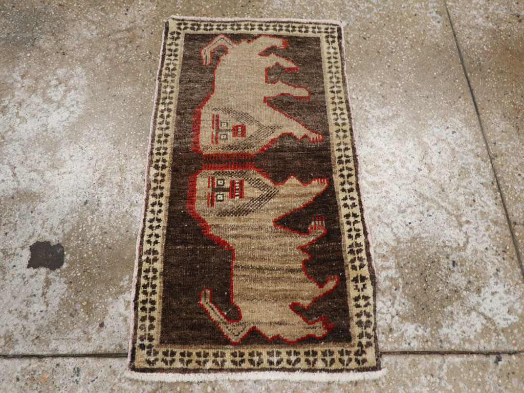 Vintage Turkish Anatolian Pictorial Rug (Pair: 1 of 2), No.33430 - Gsblank