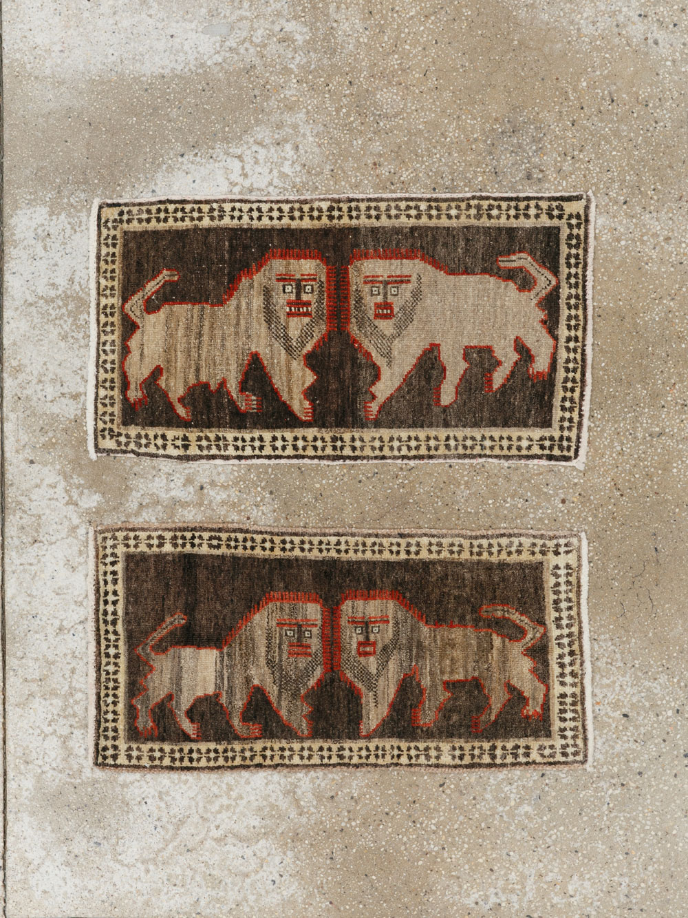 Vintage Turkish Anatolian Pictorial Rug (Pair: 1 of 2), No.33430 - Gsblank