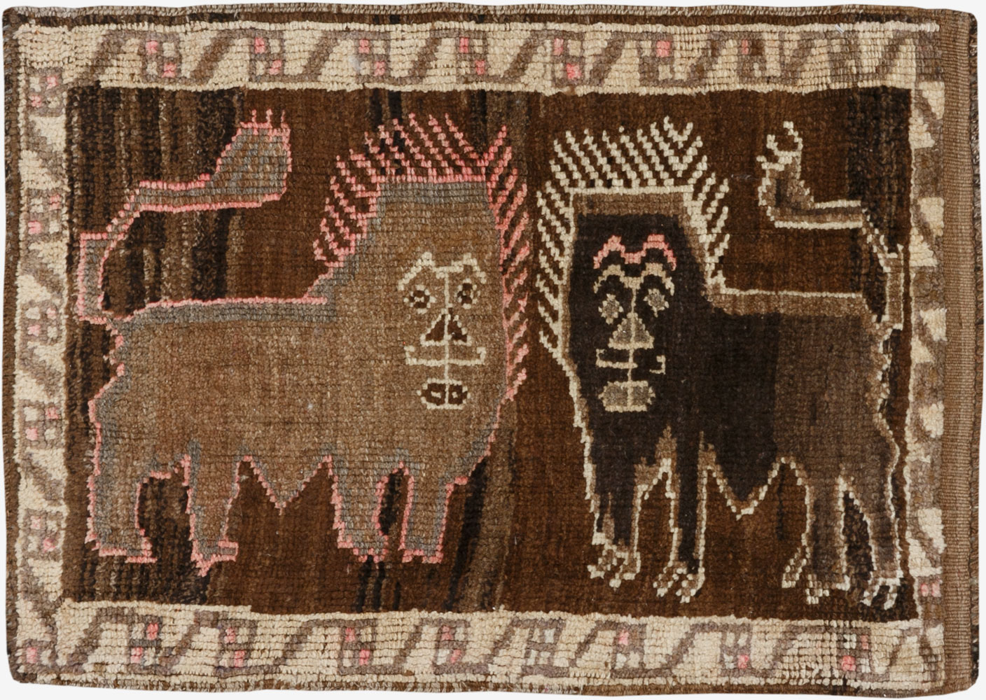 Vintage Turkish Anatolian Pictorial Rug, No.33432 - Gsblank