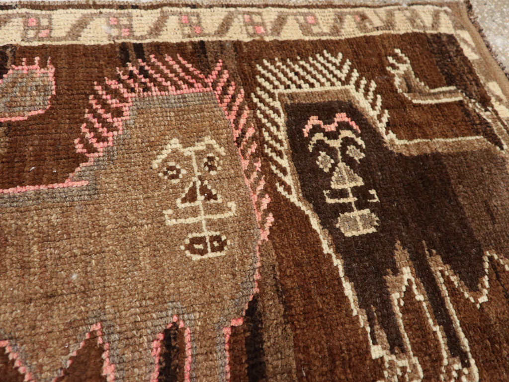 Vintage Turkish Anatolian Pictorial Rug, No.33432 - Gsblank