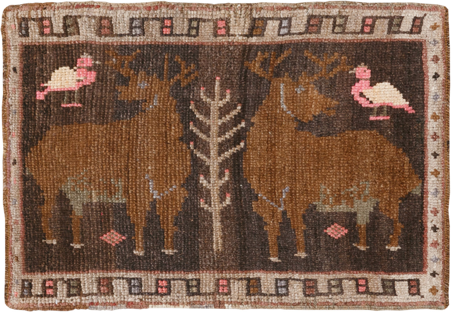 Vintage Turkish Anatolian Pictorial Rug, No.33433 - Gsblank