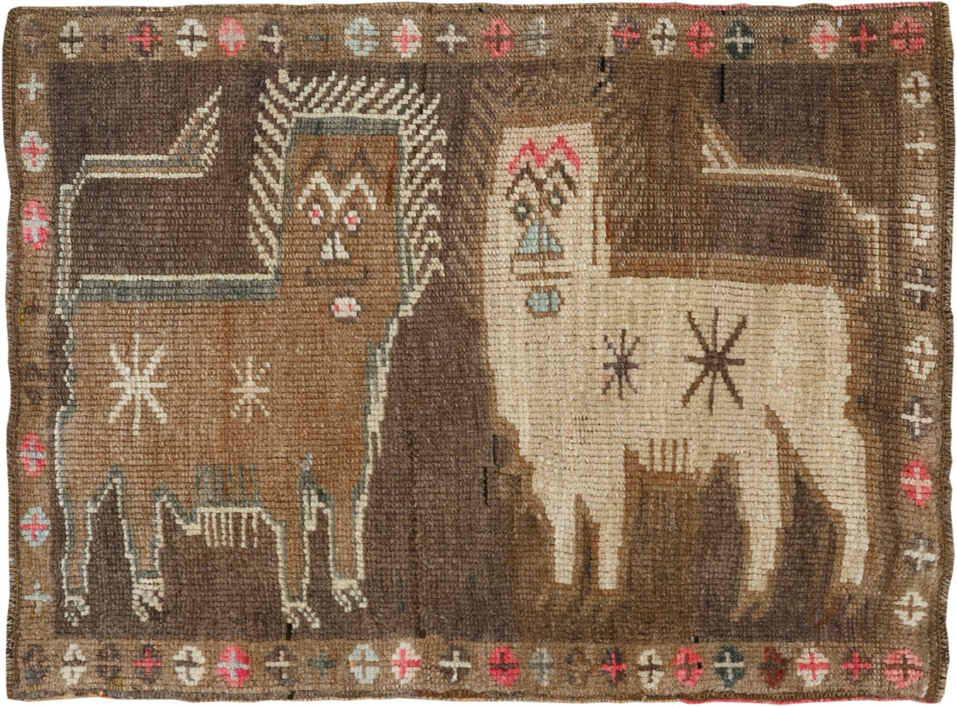 Vintage Turkish Anatolian Pictorial Rug, No.33434 - Gsblank