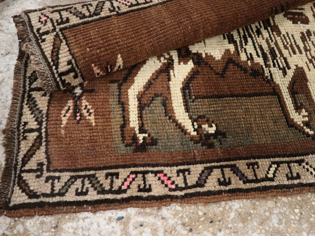 Vintage Turkish Anatolian Pictorial Rug (Pair: 2 of 2), No.33436 - Gsblank