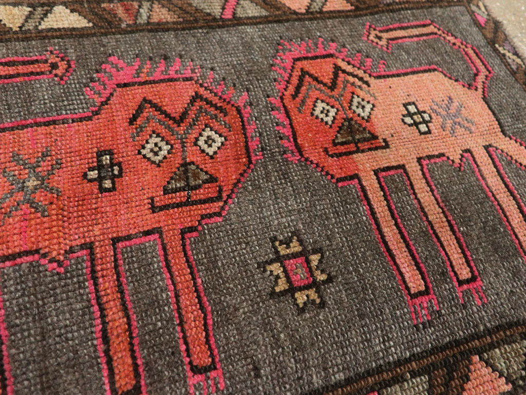 Vintage Turkish Anatolian Pictorial Rug, No.33440 - Gsblank