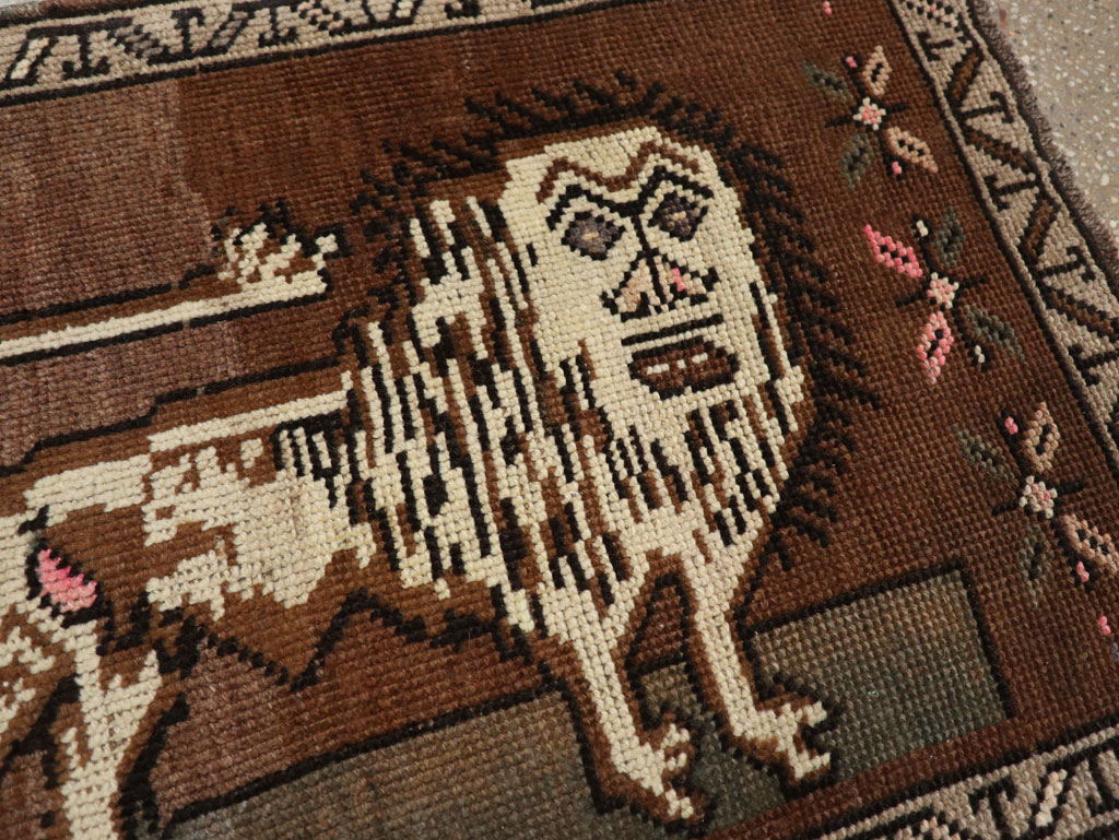 Vintage Turkish Anatolian Pictorial Rug (Pair: 1 of 2), No.33441 - Gsblank