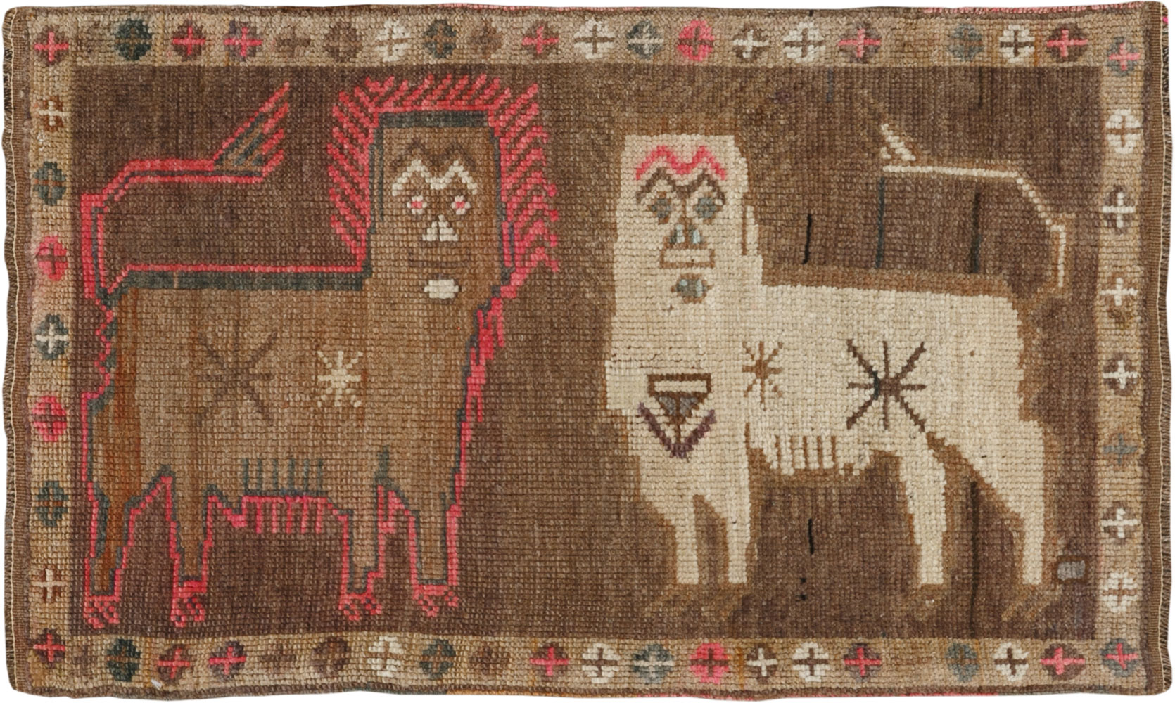 Vintage Turkish Anatolian Pictorial Rug, No.33442 - Gsblank