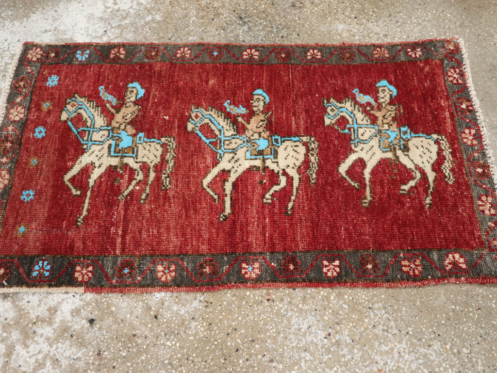 Vintage Turkish Anatolian Pictorial Rug, No.33443 - Gsblank
