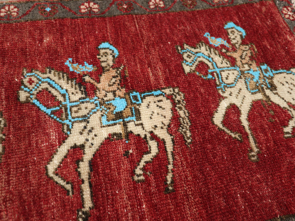 Vintage Turkish Anatolian Pictorial Rug, No.33443 - Gsblank