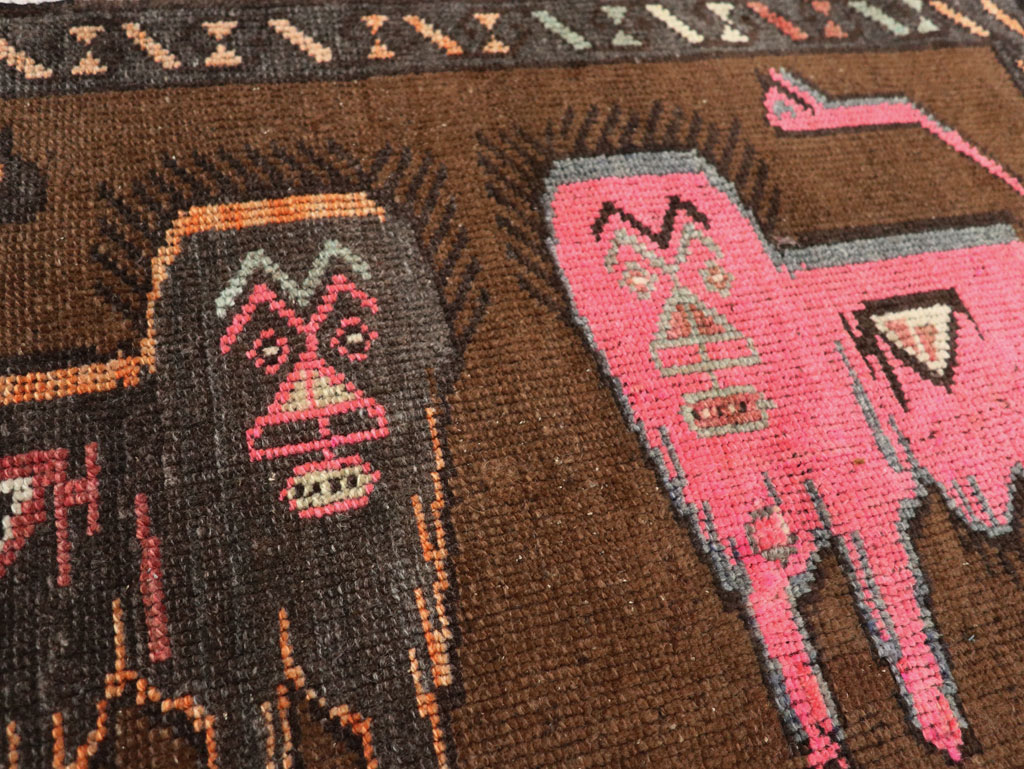 Vintage Turkish Anatolian Pictorial Rug, No.33446 - Gsblank