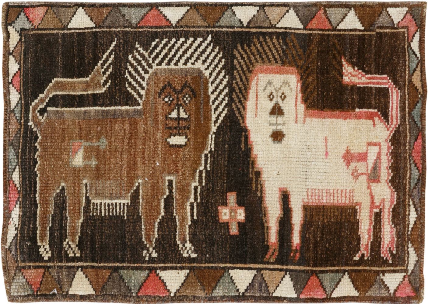 Vintage Turkish Anatolian Pictorial Rug, No.33447 - Gsblank