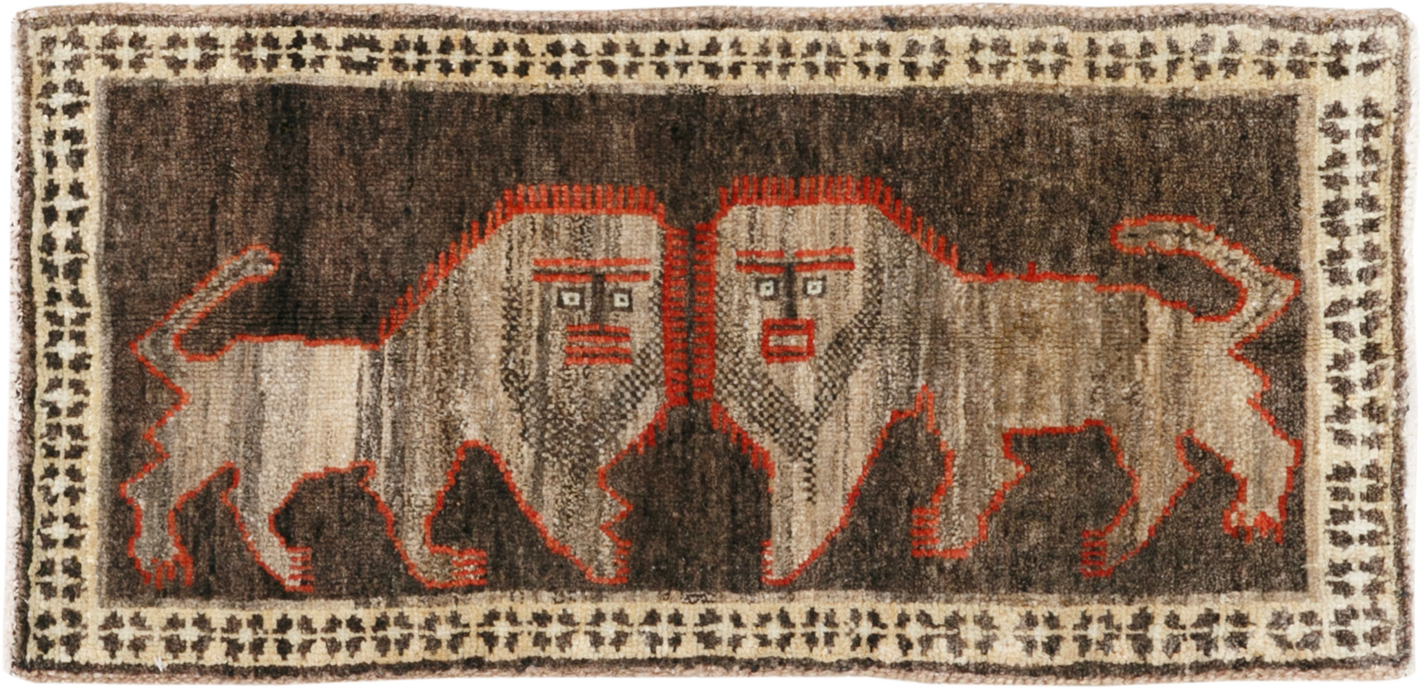 Vintage Turkish Anatolian Pictorial Rug (Pair: 2 of 2), No.33448 - Gsblank