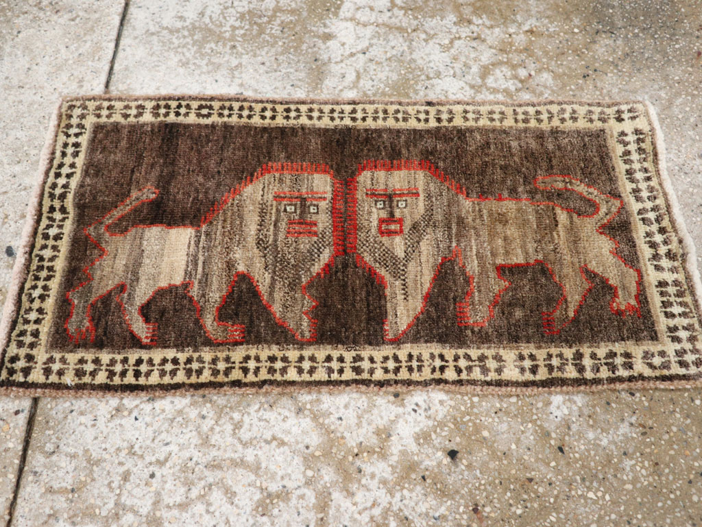 Vintage Turkish Anatolian Pictorial Rug (Pair: 2 of 2), No.33448 - Gsblank