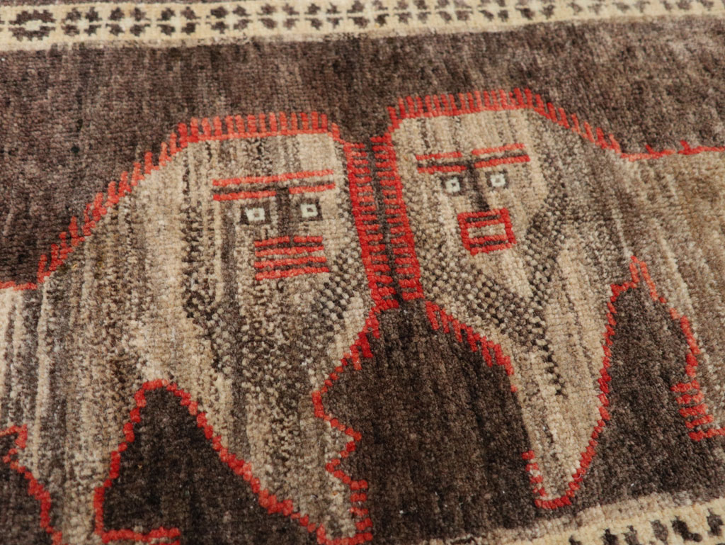 Vintage Turkish Anatolian Pictorial Rug (Pair: 2 of 2), No.33448 - Gsblank