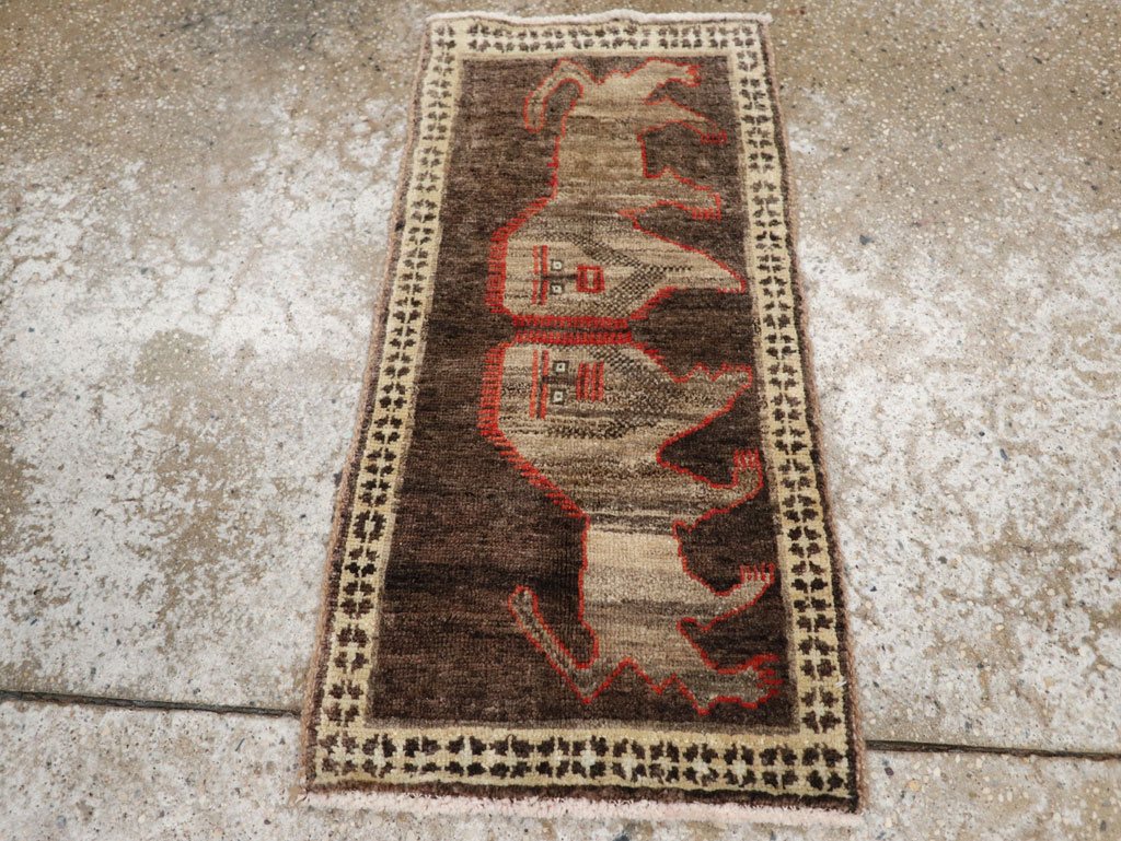 Vintage Turkish Anatolian Pictorial Rug (Pair: 2 of 2), No.33448 - Gsblank