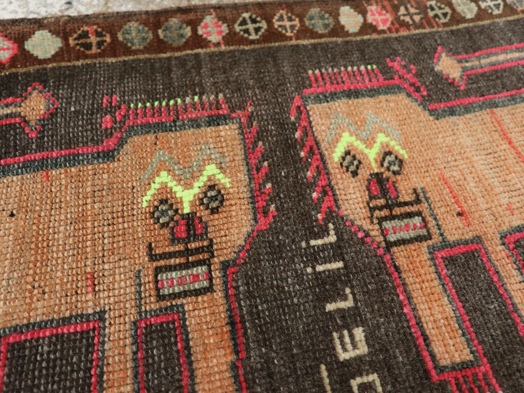 Vintage Turkish Anatolian Pictorial Rug, No.33449 - Gsblank