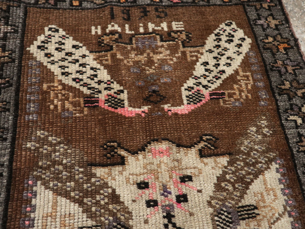 Vintage Turkish Anatolian Throw Rug, No.33450 - Gsblank