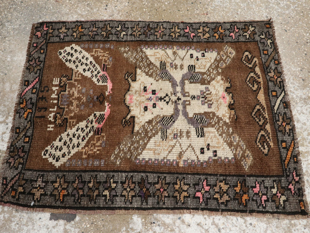 Vintage Turkish Anatolian Throw Rug, No.33450 - Gsblank